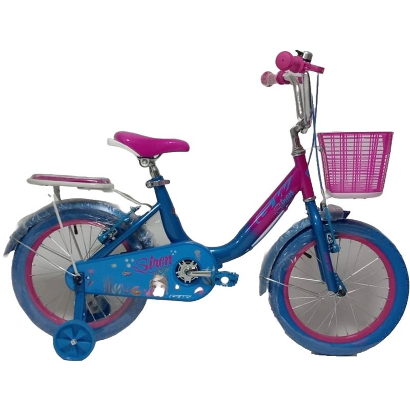 GW - BICICLETA GW SIREN RIN 16 NIÑA AZUL/FUCSIA