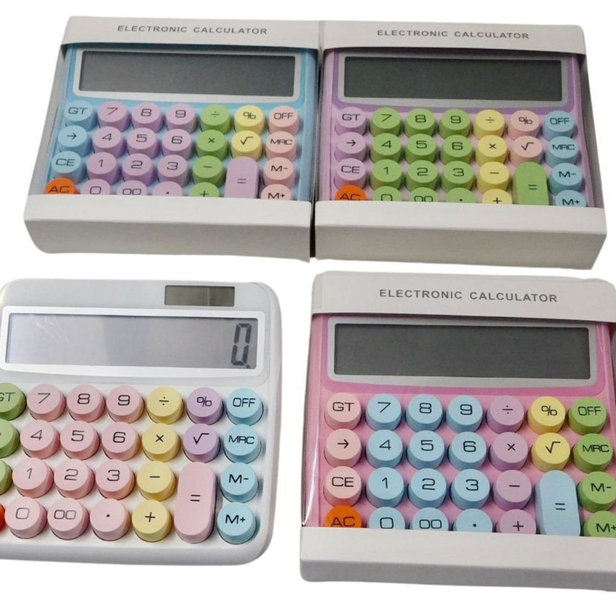 MAZUGI - Calculadora Portátil Para Oficina Y Hogar- Colores Pastel