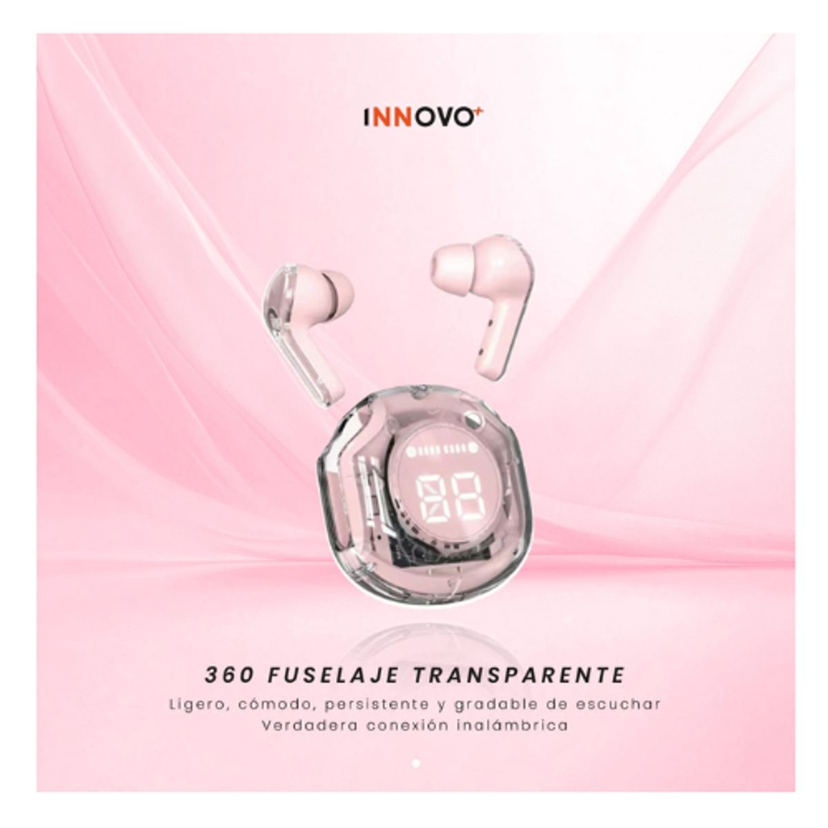 INNOVA - Audifonos Ultra Pods Bluetooth Water Proff Indicador De Carga Luces