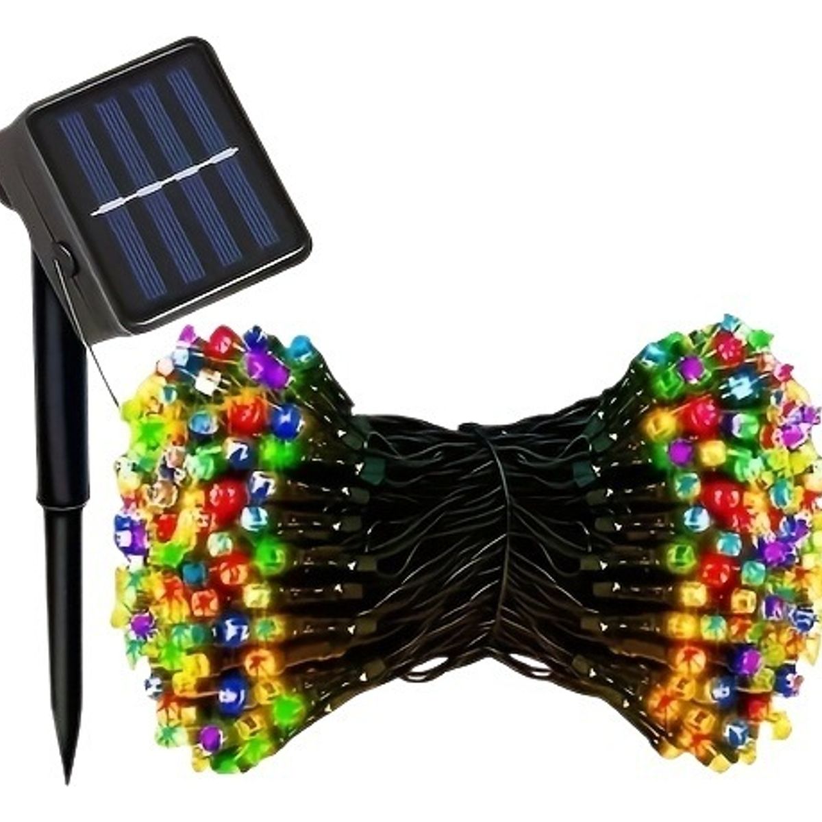 MILOPTS - Luces Solares Impermeables Navidad 100metro Panel Solar Control Remoto