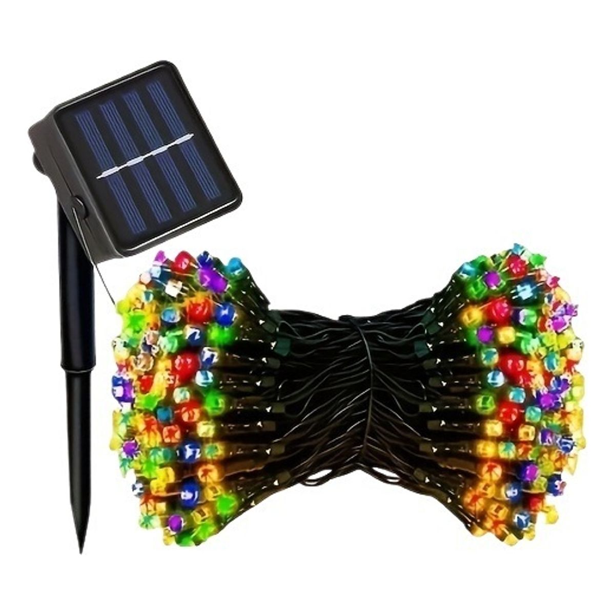 MILOPTS - Luces Solares Impermeables Navidad 100metro Panel Solar Control Remoto