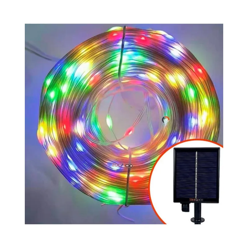 MILOPTS - Luces Decorativas Panel Solar Impermeable Fachada 100 M Color+Control