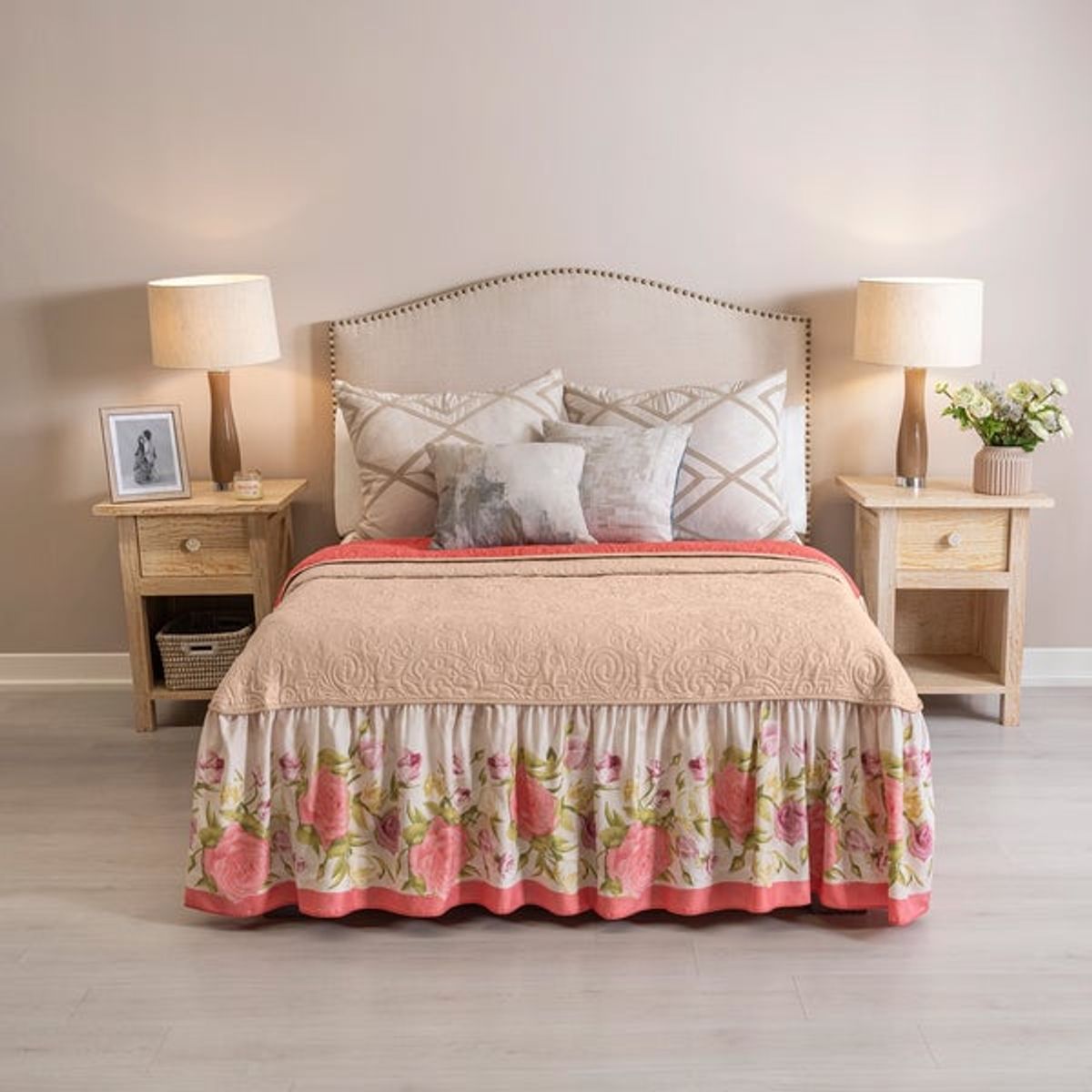 VIANNEY - Colcha Rosalia Talla Doble con Doble Vista Vianney