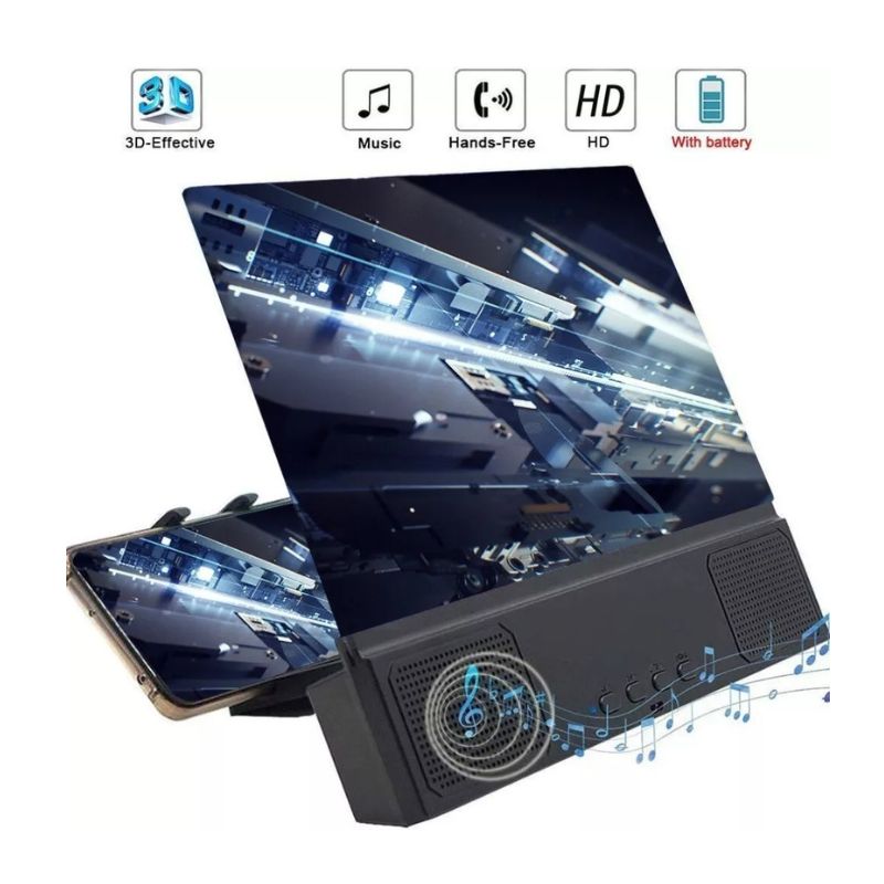 GENERICO - Amplificador De Imagen Lupa Celular 3d Bluetooth 12 Pulgadas