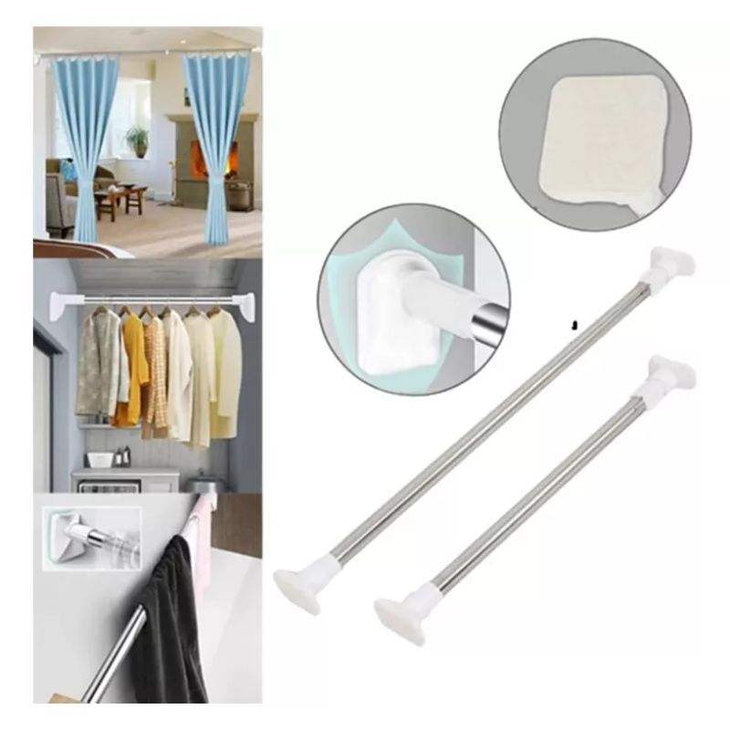 GENERICO - Tubo Barra Expandible Ajustable Para Ropa 90cm a 160cm