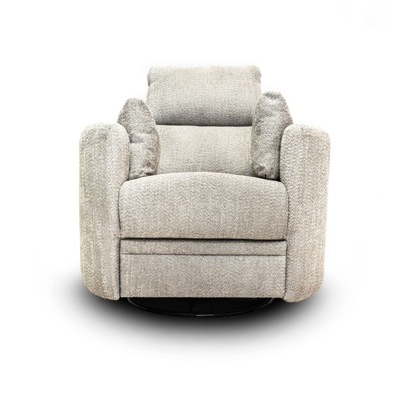 MAXIMUEBLES - Poltrona Giratoria 3 Posiciones Allen Gris Hielo