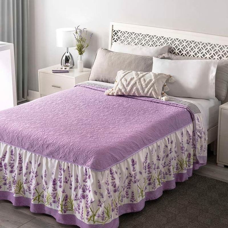 VIANNEY - Colcha Lavanda King Size Vianney
