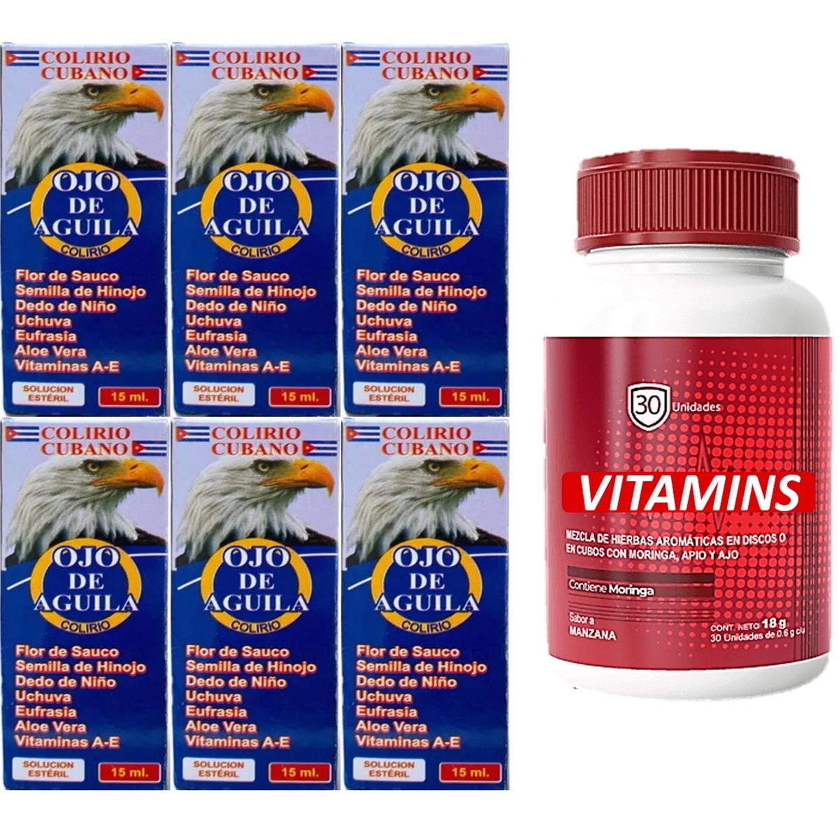GENERICO - 6 GOTAS OJO DE AGUILA COLIRIO CUBANO
