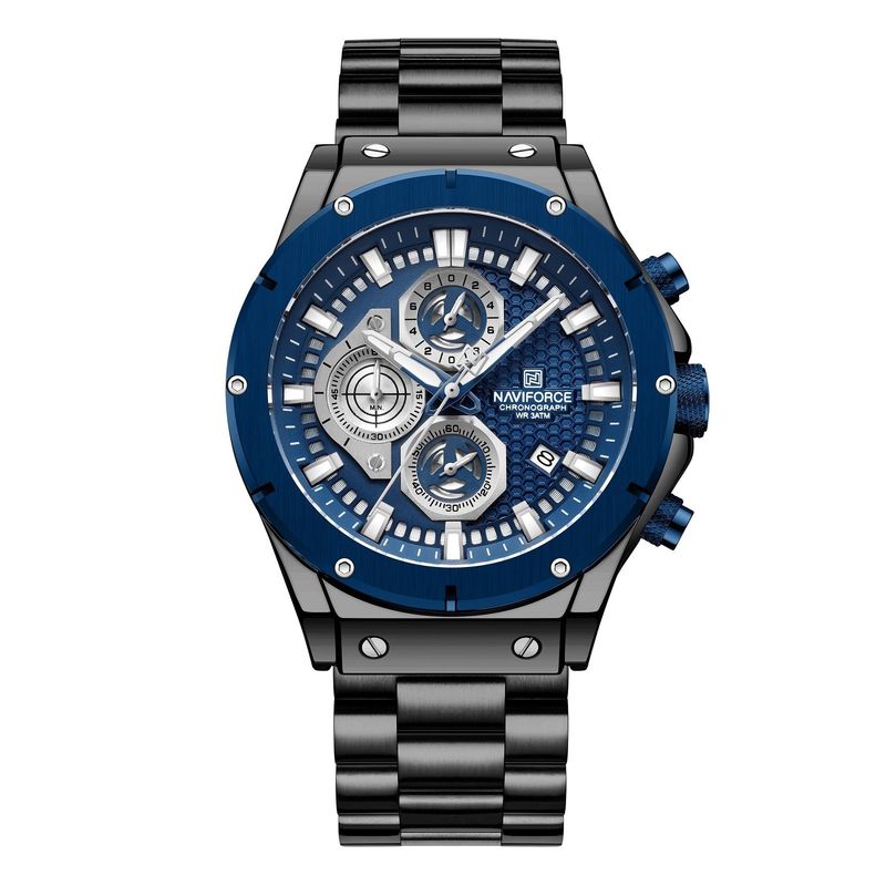 NAVIFORCE - Reloj Análogo Hombre Naviforce Multifuncional Cuarzo Color Negro