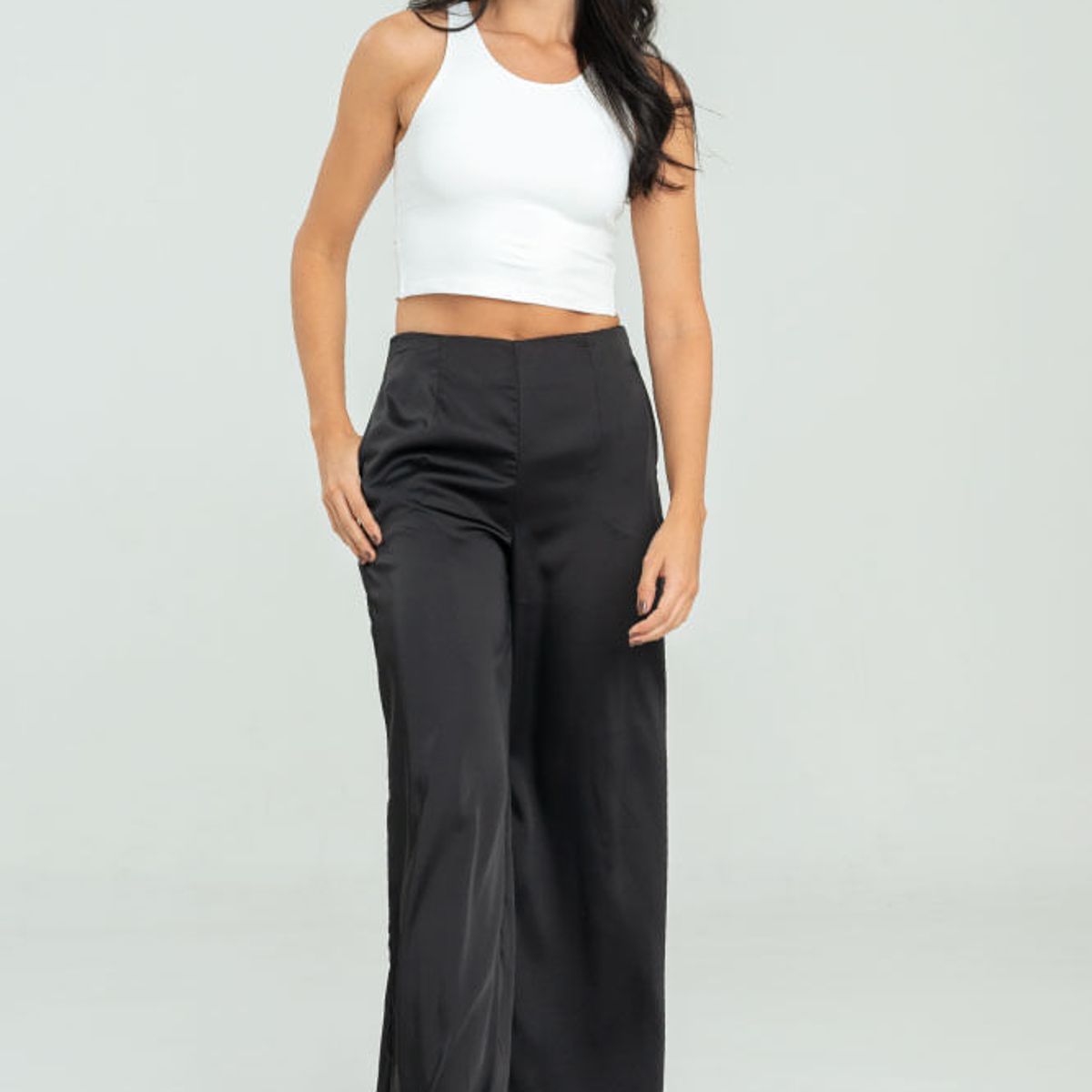 RAGGED - Pantalon palazzo monaco Negro Ragged.