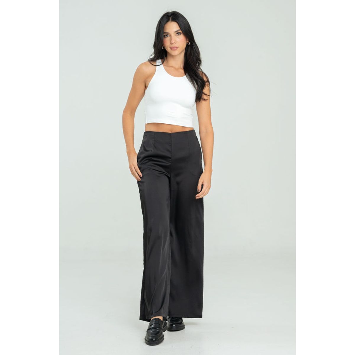 RAGGED - Pantalon palazzo monaco Negro Ragged.
