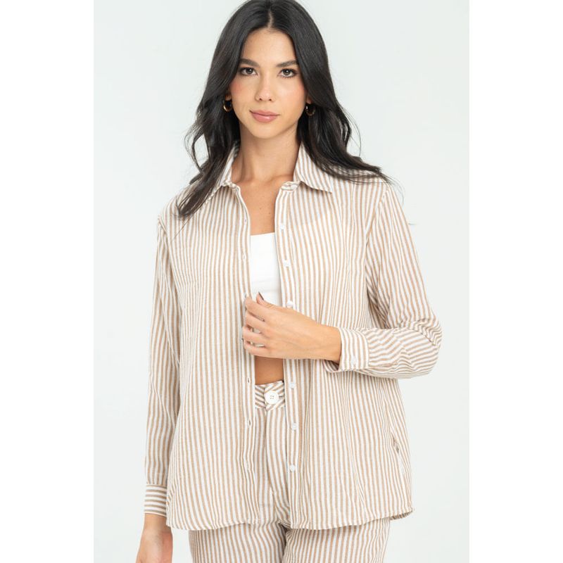 RAGGED - Bluson rayas Beige medio Ragged