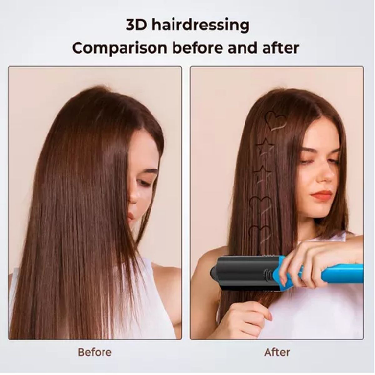 GENERICO - PLANCHA DE CABELLO DIFERENTES FORMAS