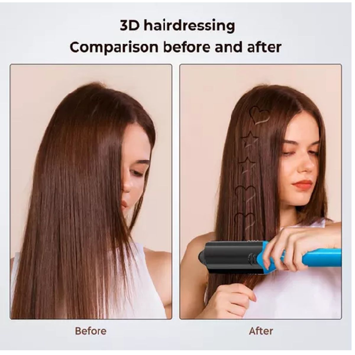 GENERICO - PLANCHA DE CABELLO DIFERENTES FORMAS