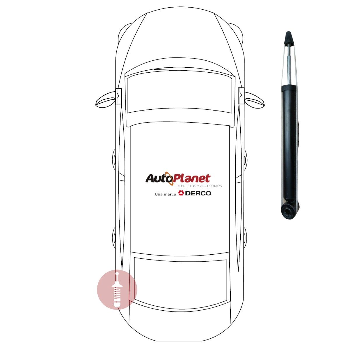 DGP - AMORTIGUADOR TRASERO DGP RENAULT SANDERO 1.6 09/16