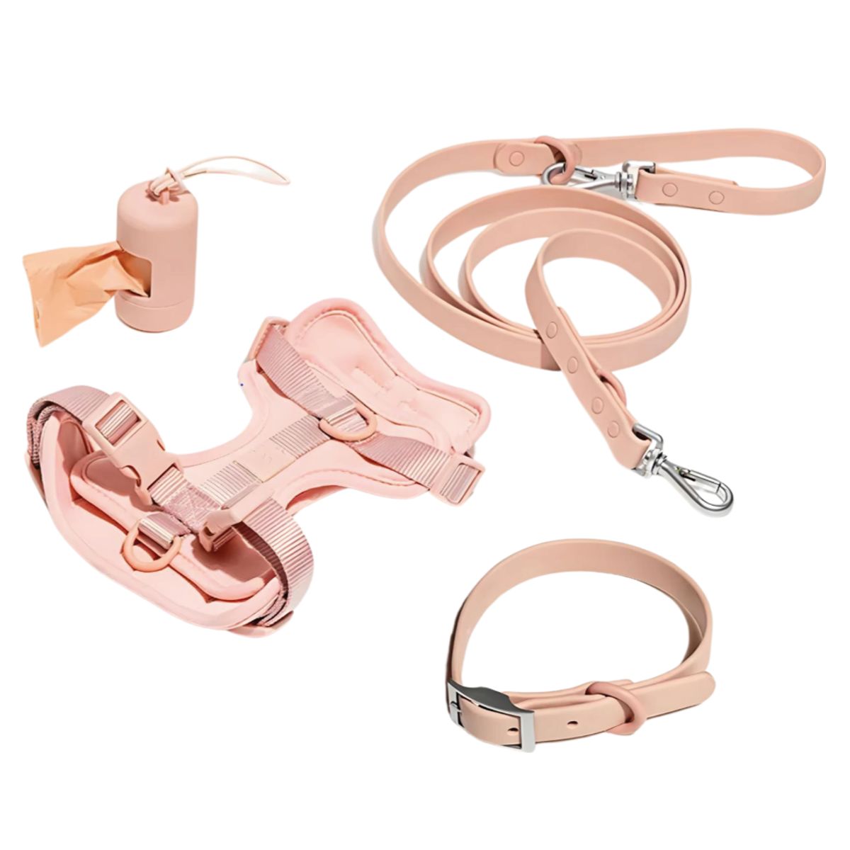 GENERICO - Set de paseo para mascotas Talla M Rosado