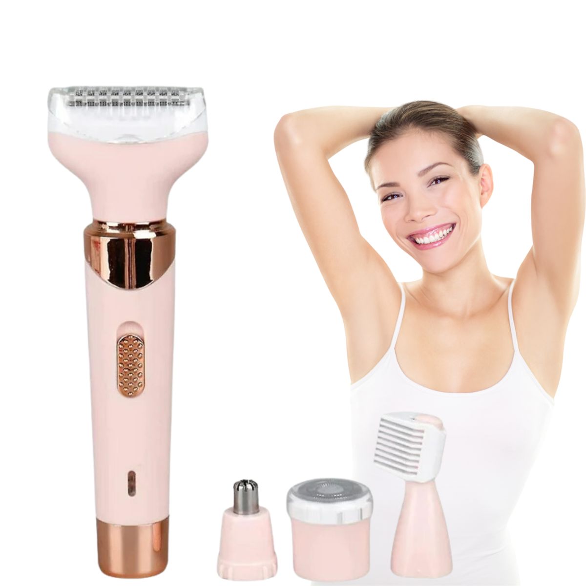 GENERICO - Afeitadora Eléctrica para Mujer 4 en 1 Depiladora de Vello