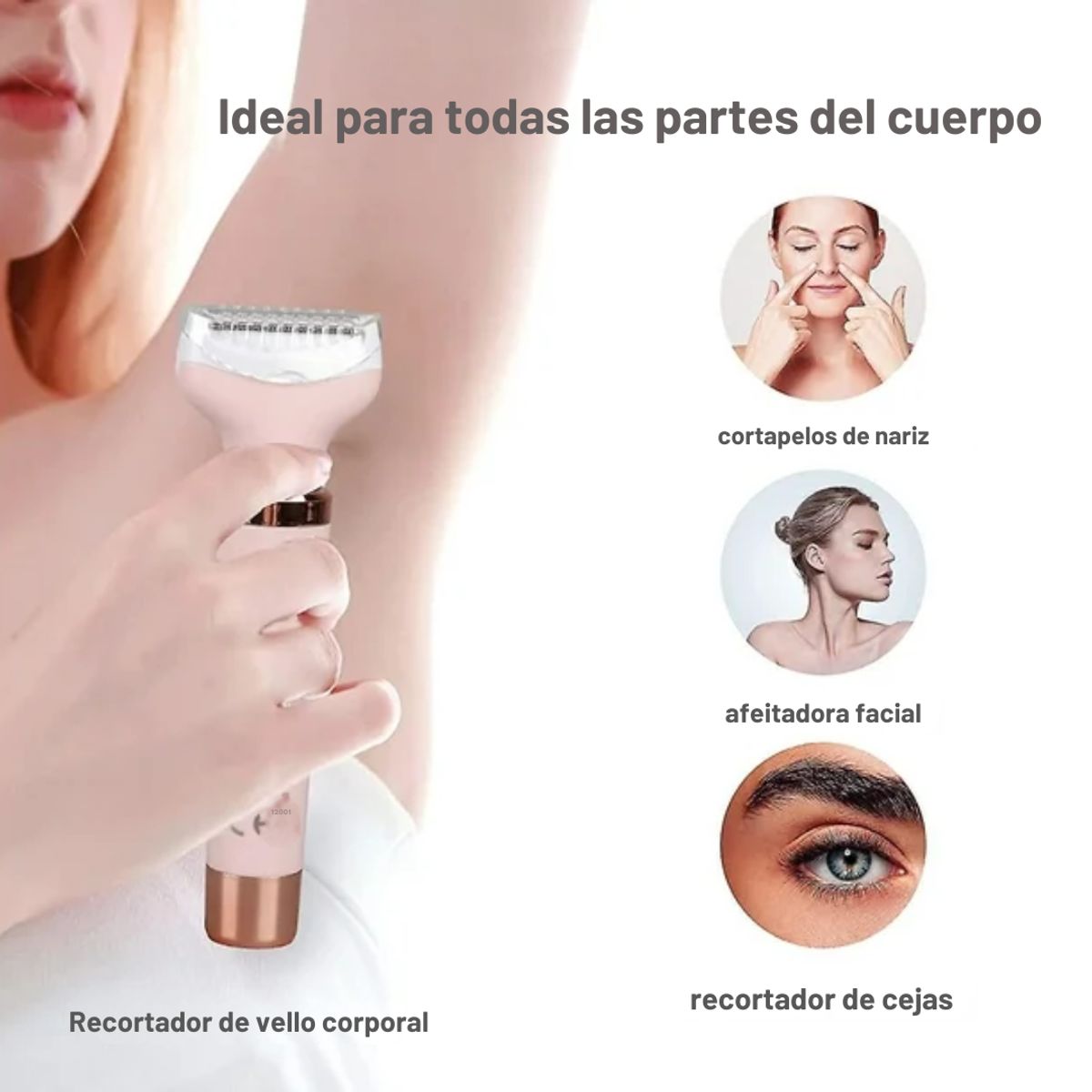 GENERICO - Afeitadora Eléctrica para Mujer 4 en 1 Depiladora de Vello