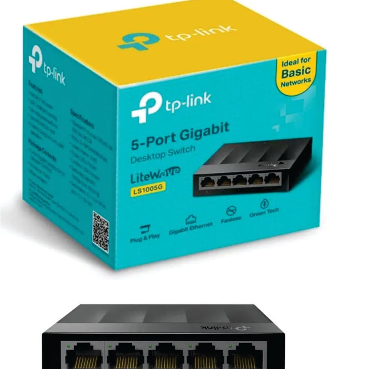 TP LINK - Switch de Escritorio de 5 Puertos A 10/100/1000Mbps
