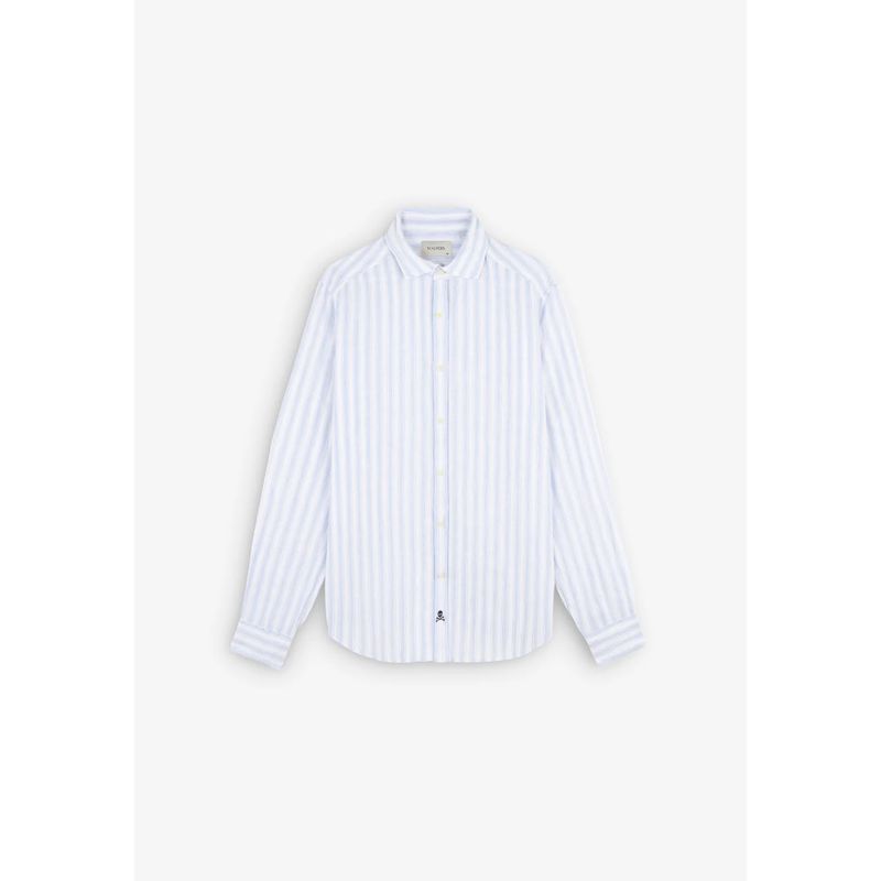 SCALPERS - Camisa fancy linen SCALPERS Multicolor CAM46155WGREBLU