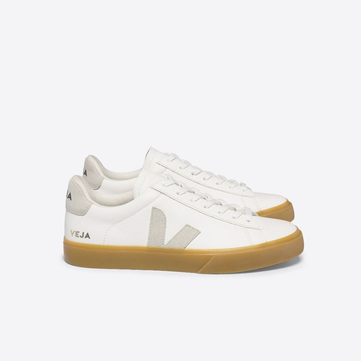 VEJA - Tenis veja de hombre campo leather natural VEJA Blanco CP0503147BWHIT