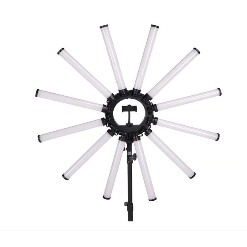 AMERICAN GENERICS - Aro De Luz Led Estrella 92cm 12 Tubos Iluminación Fotografía