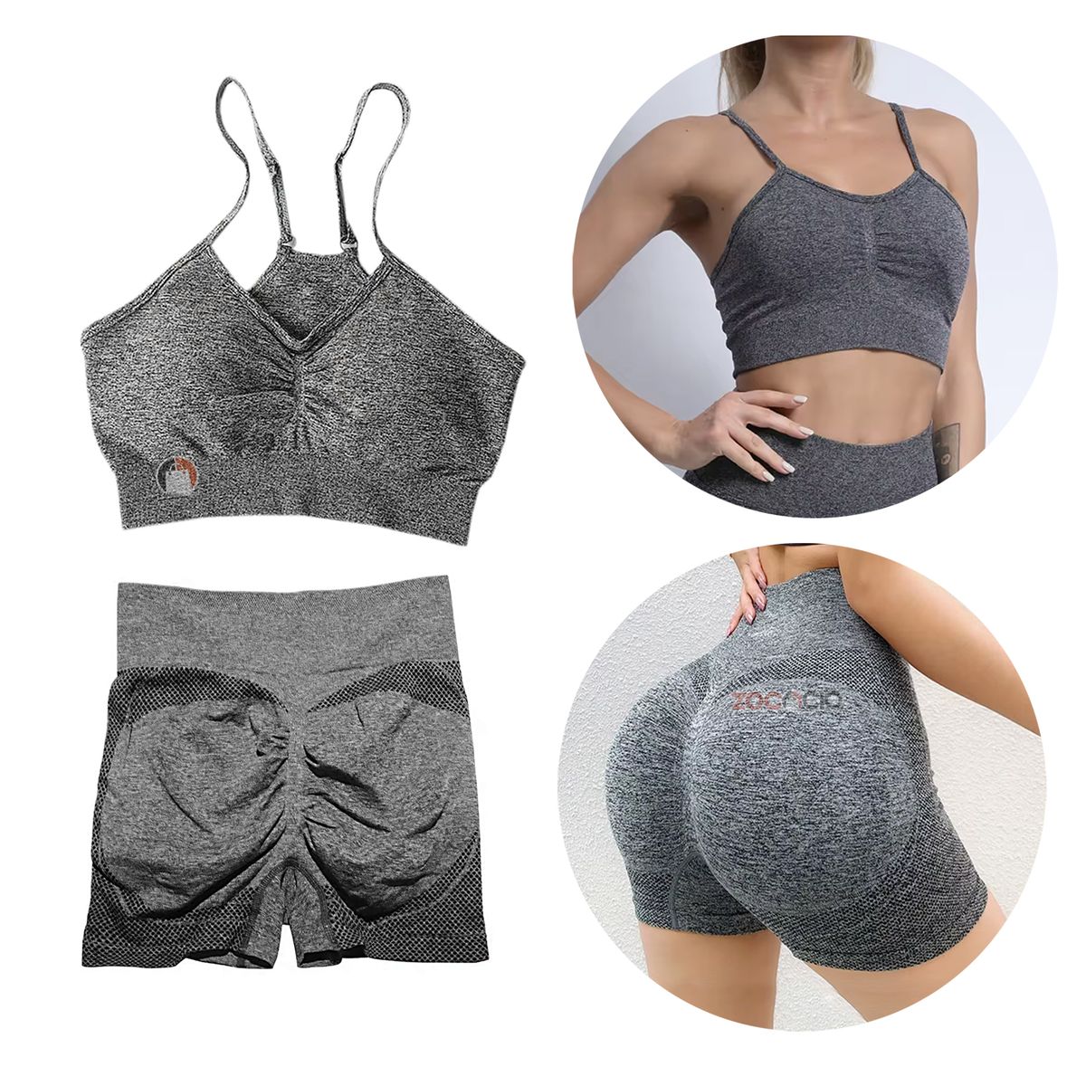 ZOCOCIO - Conjunto Deportivo Para Entrenar Gym Yoga De Pantalón Corto
