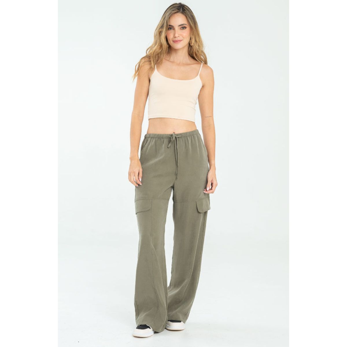 RAGGED - Pantalon jareta Verde militar Ragged.