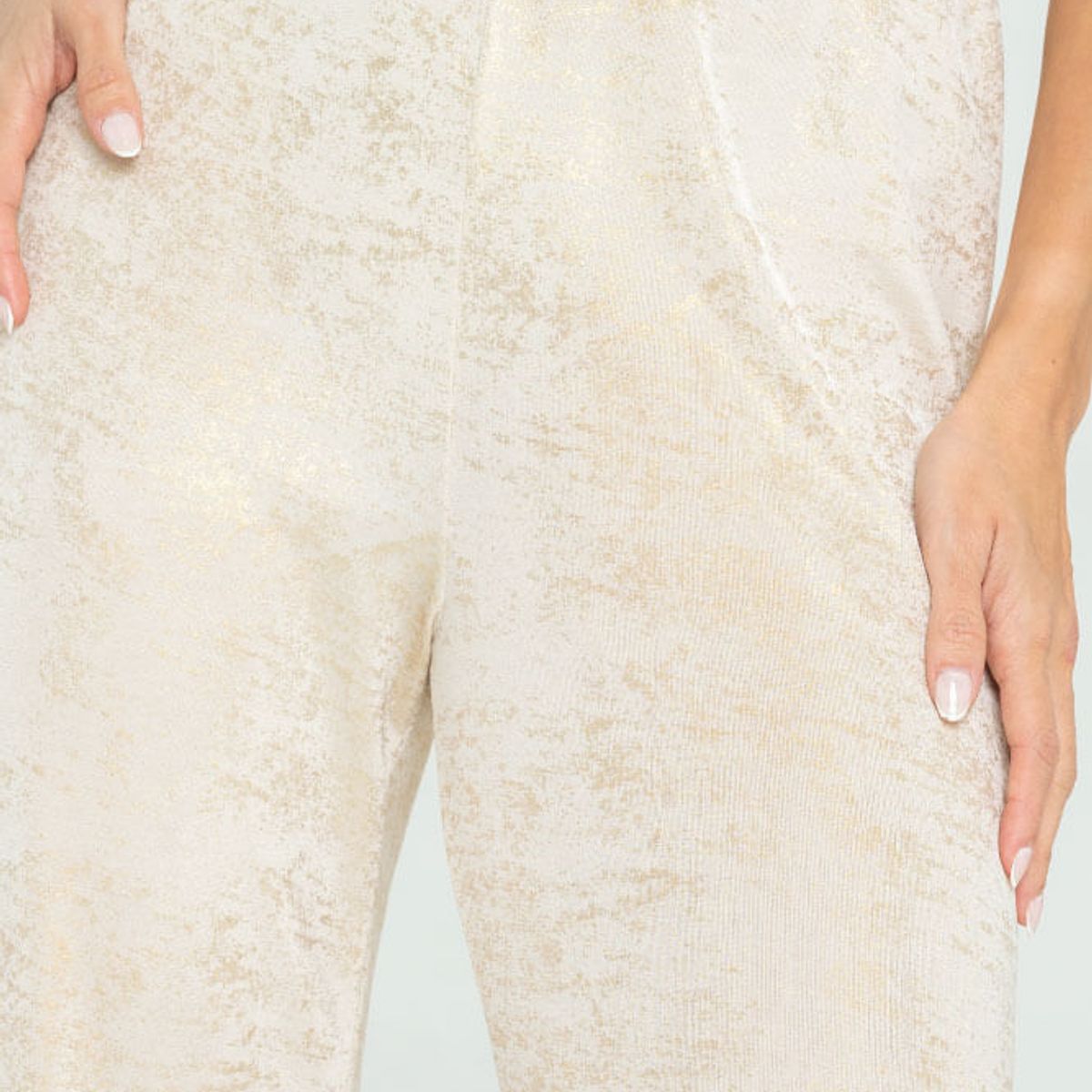 RAGGED - Pantalon cleo brillo Beige claro Ragged.