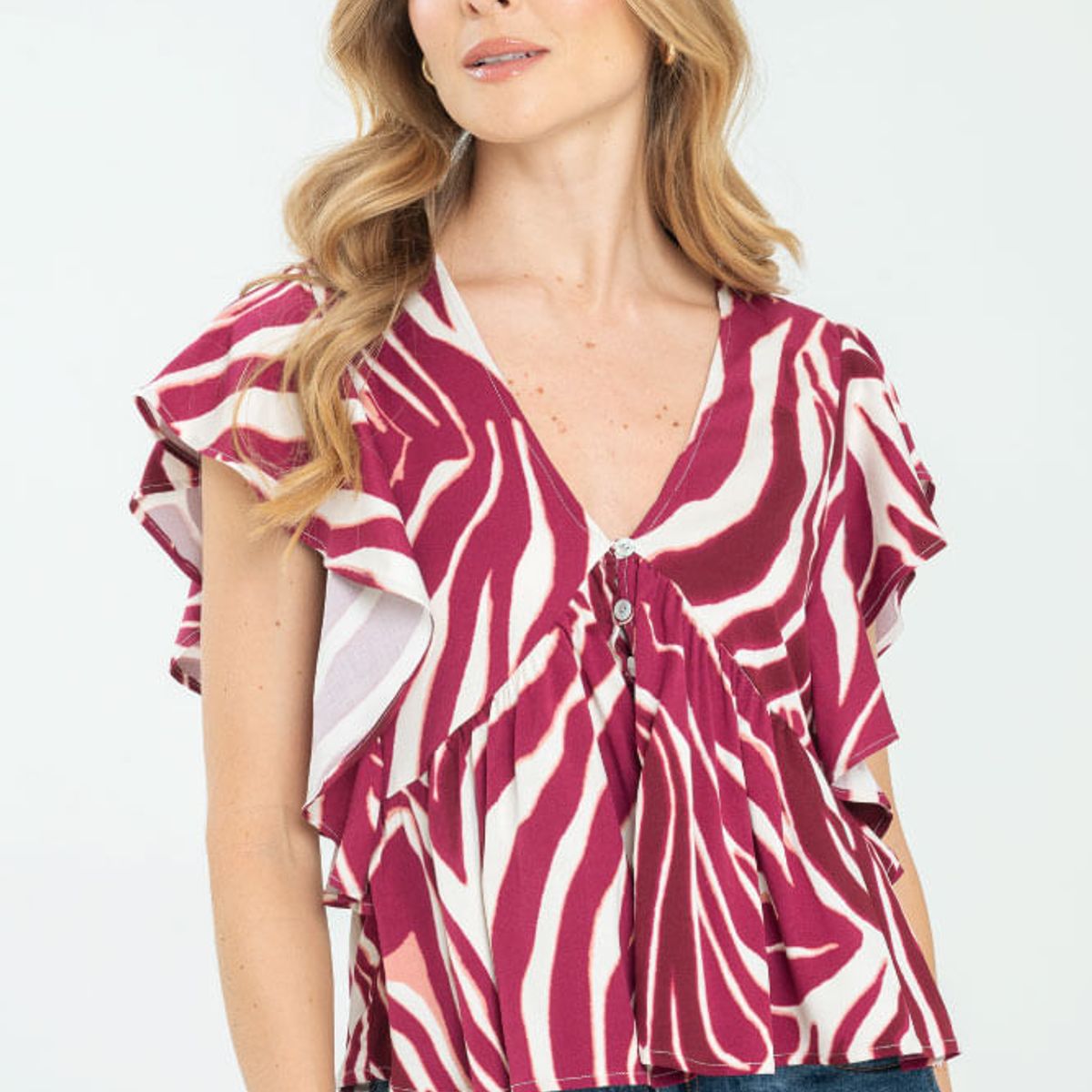 RAGGED - Blusa sarah Borgoña Ragged.