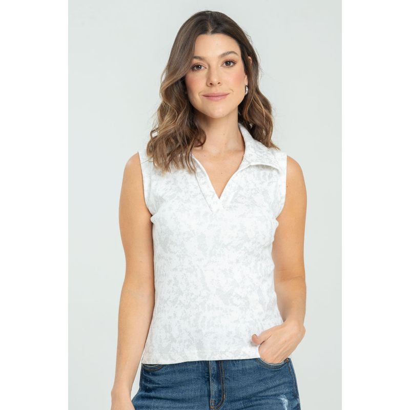 RAGGED - Polo shine Blanco crudo Ragged