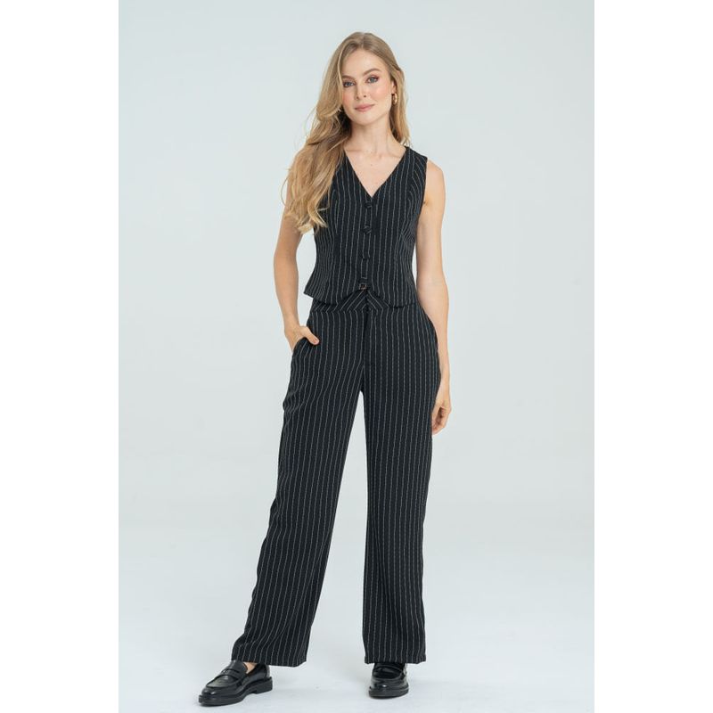 RAGGED - Pantalon damani Negro Ragged