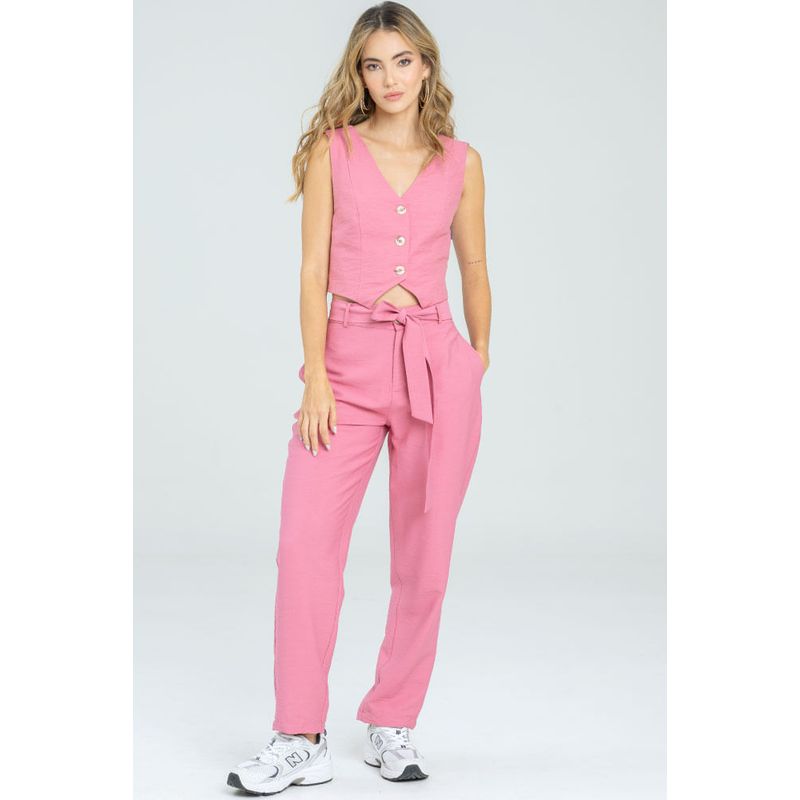RAGGED - Pantalon candy Rosado oscuro Ragged