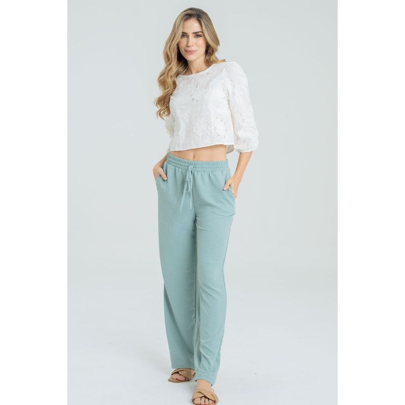 RAGGED - Pantalon damasco Verde marino Ragged