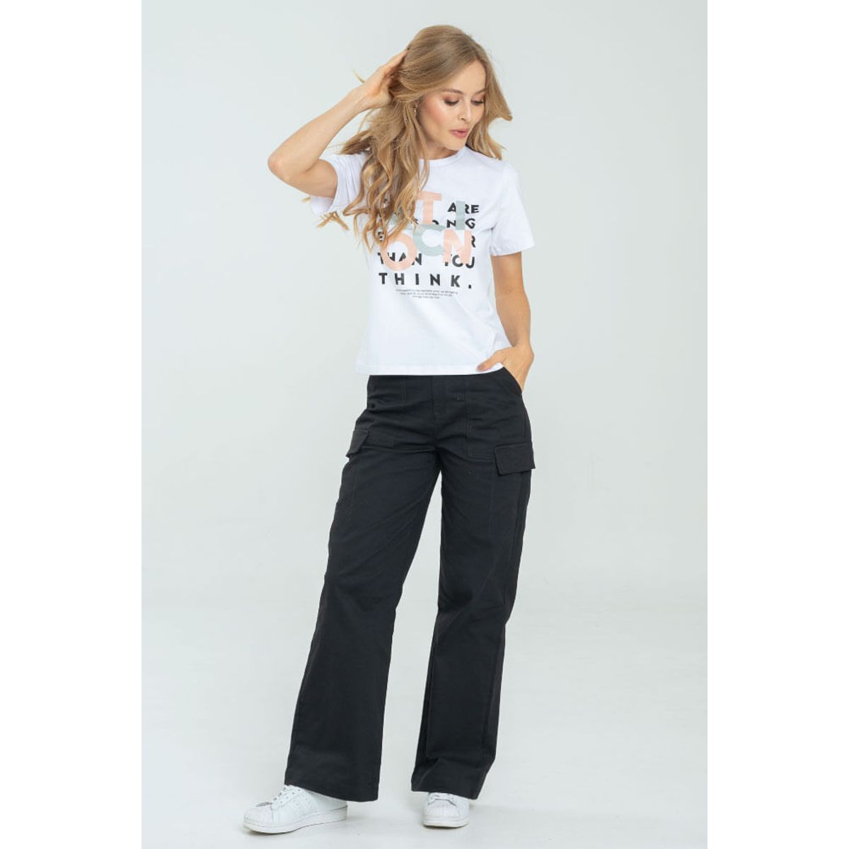 RAGGED - Pantalon drill lena Negro Ragged.