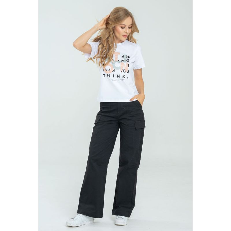 RAGGED - Pantalon drill lena Negro Ragged