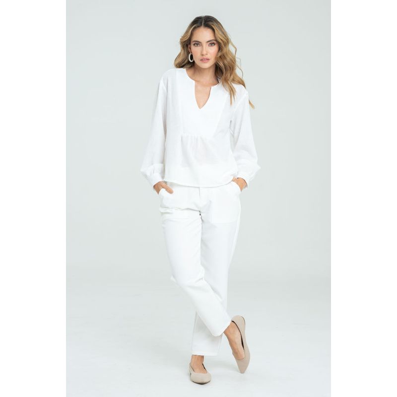 RAGGED - Pantalon mucura Blanco crudo Ragged