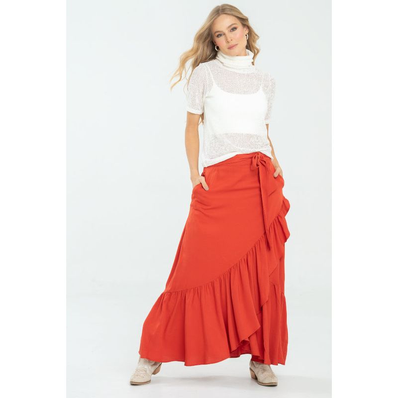 RAGGED - Falda larga bheren Cobre Ragged