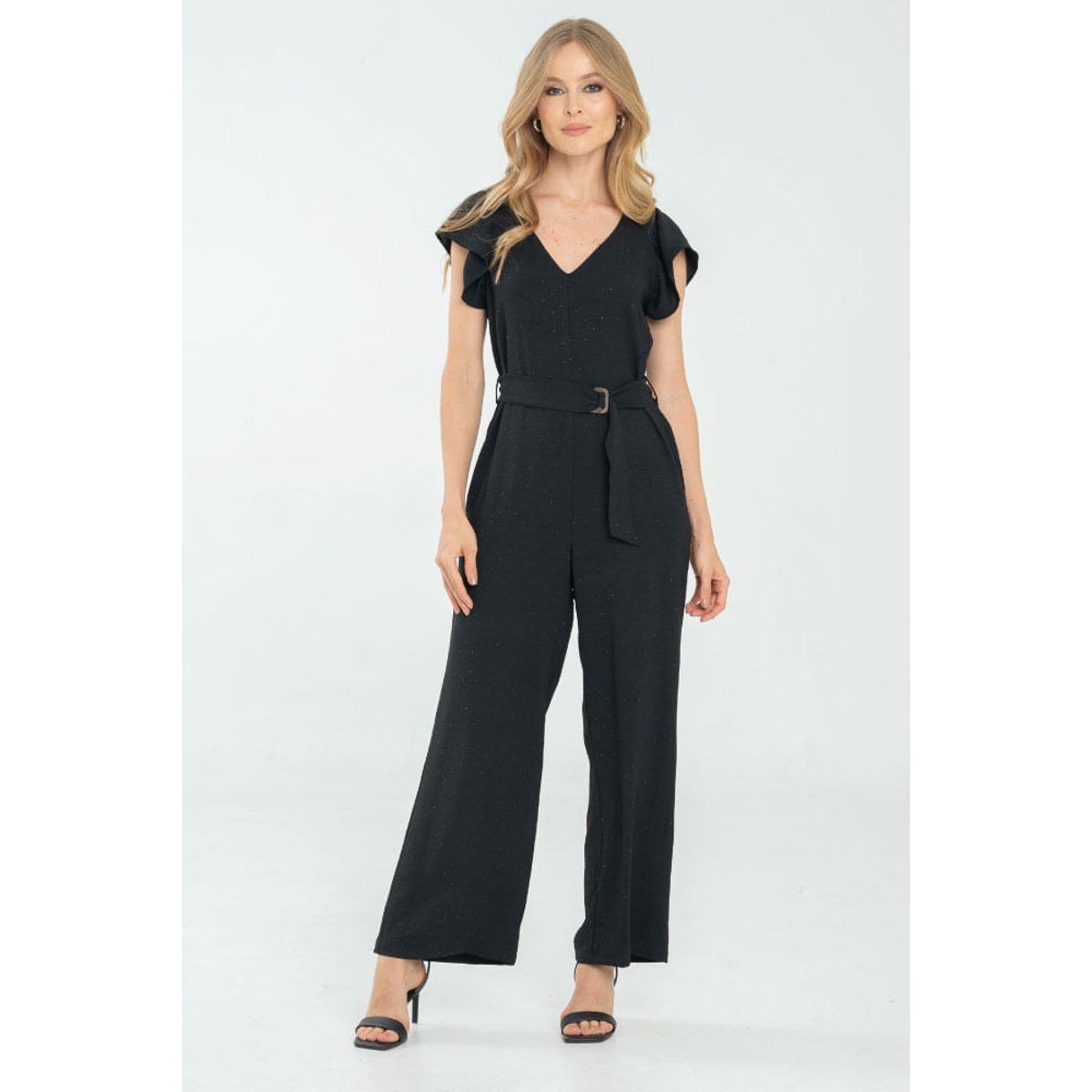 RAGGED - Enterizo largo shine Negro Ragged