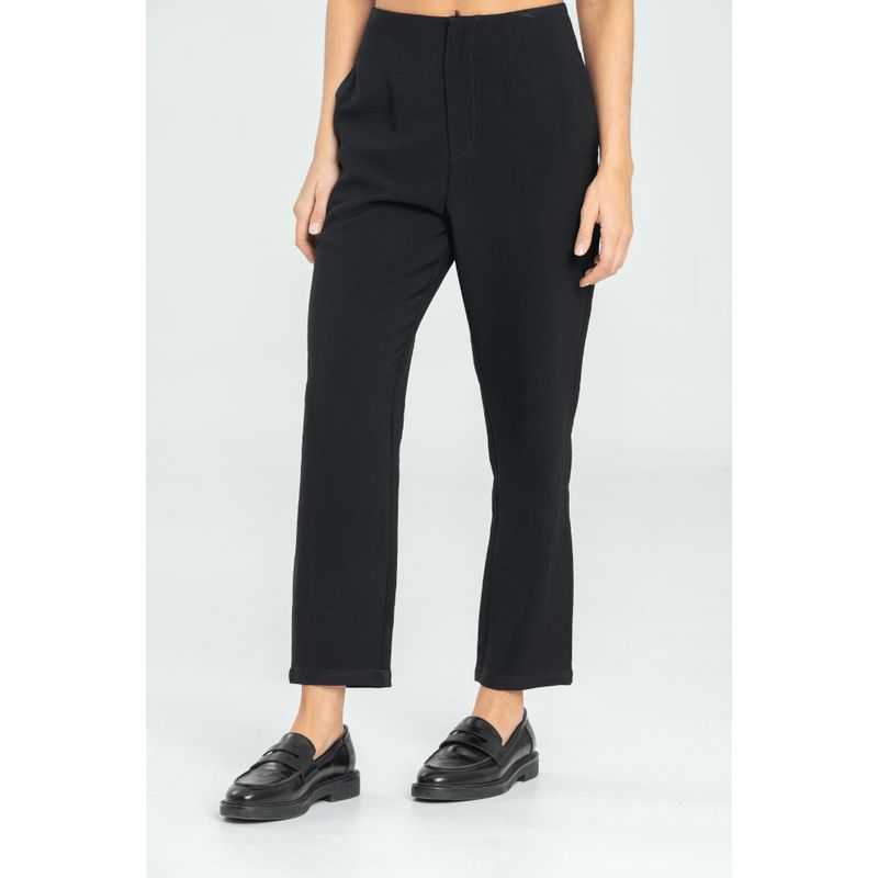 RAGGED - Pantalon twill slouchy Negro Ragged