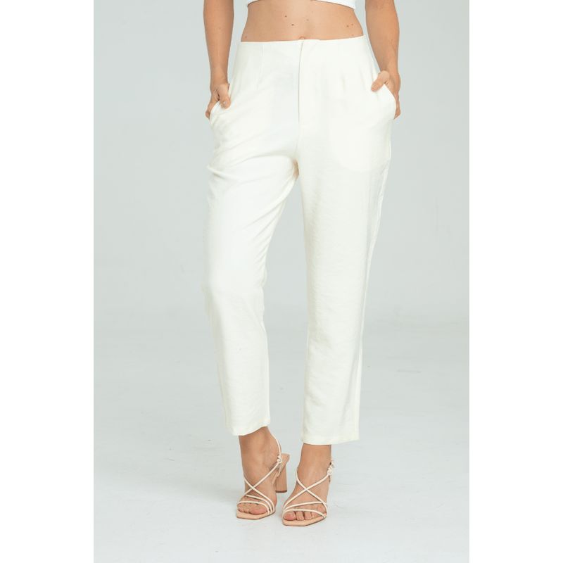 RAGGED - Pantalon twill slouchy Marfil Ragged