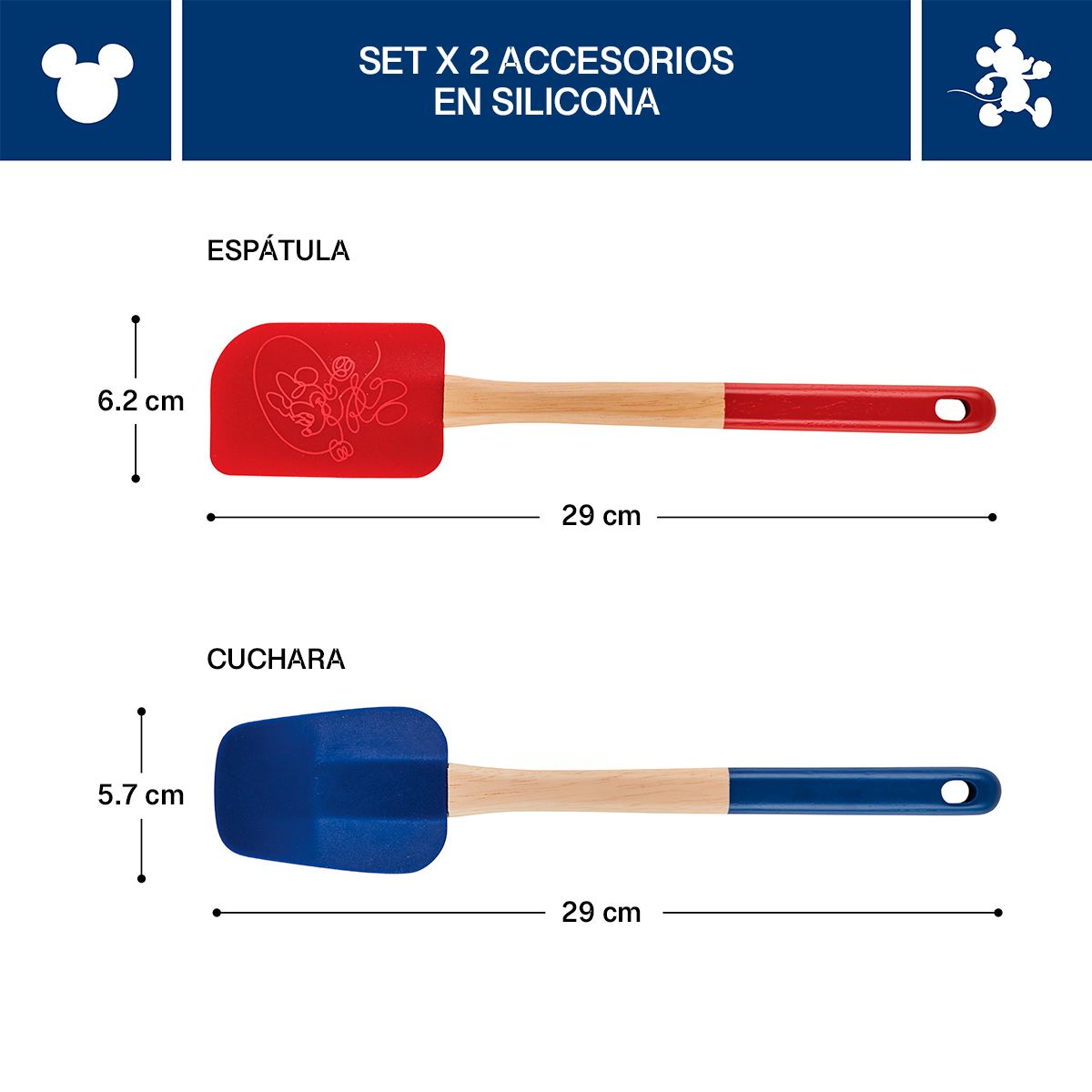 FARBERWARE - Set x2 espátulas siliconaDisney Home Bon Voyage