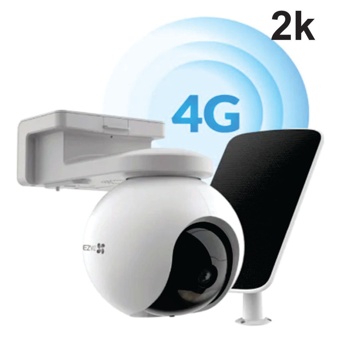 EZVIZ - Cámara de Seguridad 4G ultra HD 2K de 3Mp + Panel Solar