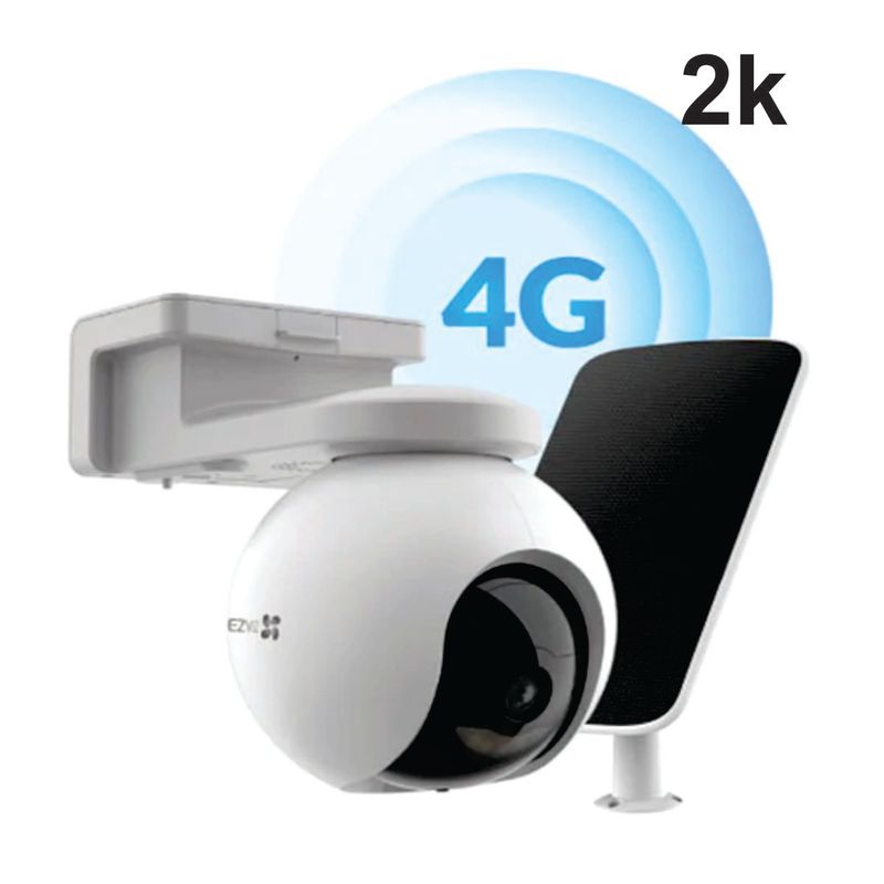 EZVIZ - Cámara de Seguridad 4G ultra HD 2K de 3Mp + Panel Solar
