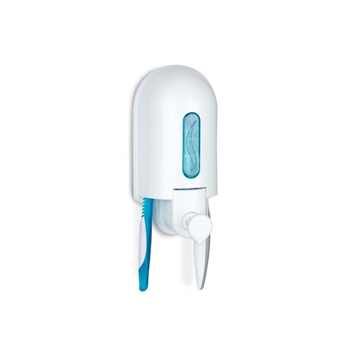 KLINIU - Dispensador Crema Dental Y 2 Cepillos Válvula Antigoteo
