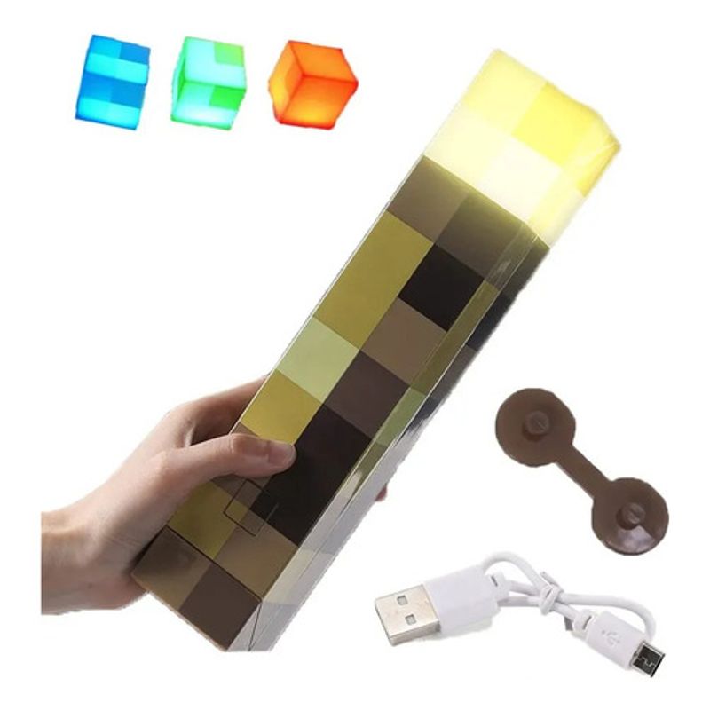MINECRAFT - LAMPARA ANTORCHA DECORATIVA