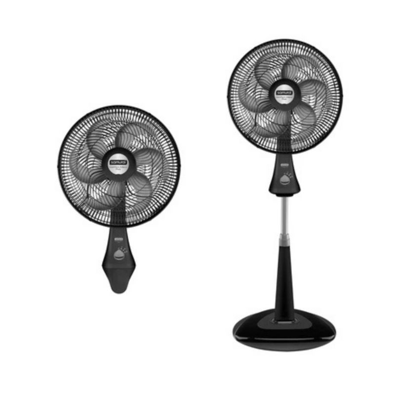 SAMURAI - Ventilador Comfort Maxx Plus 2 en 1 Negro
