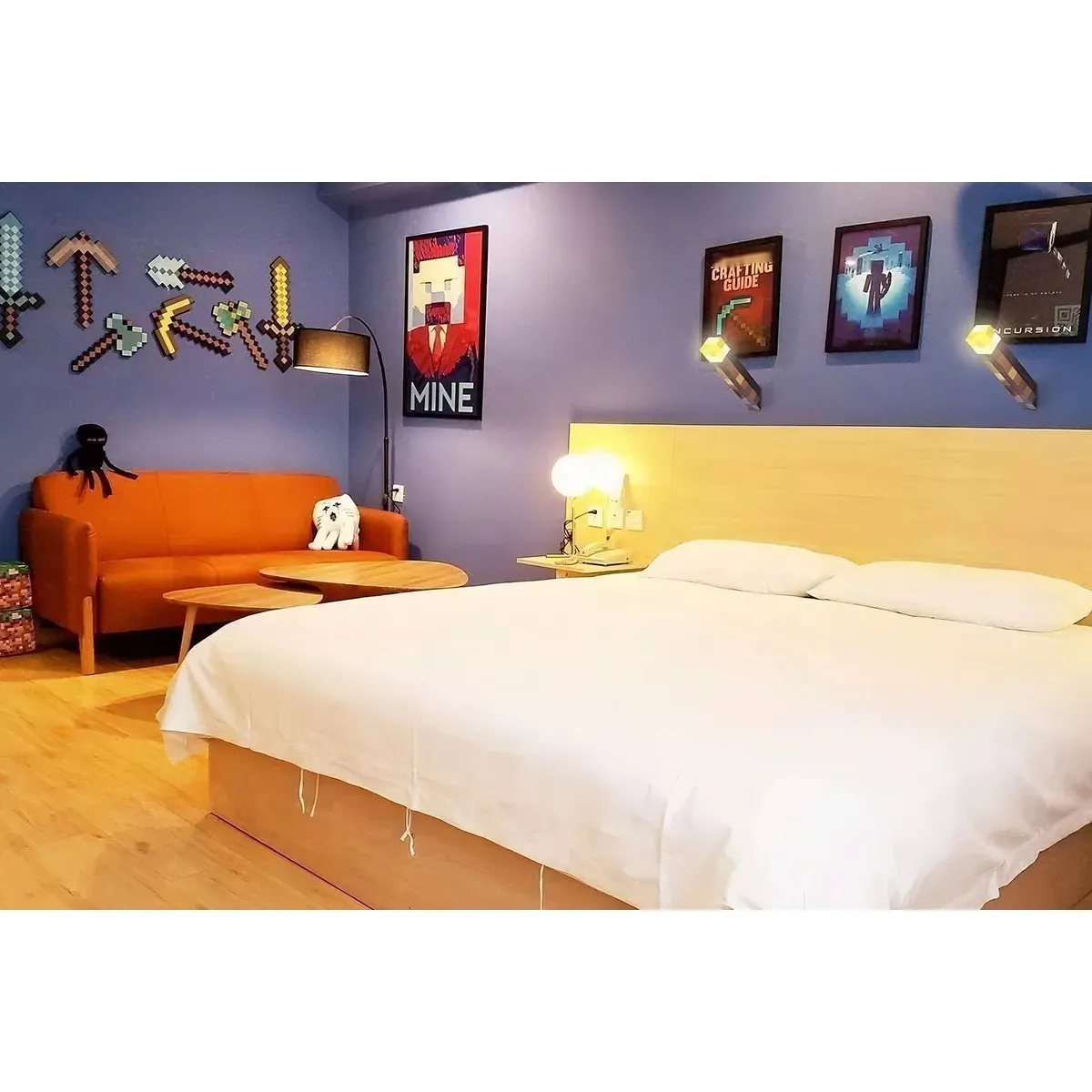 MINECRAFT - Lampara Recargable Minecraft decoración pieza