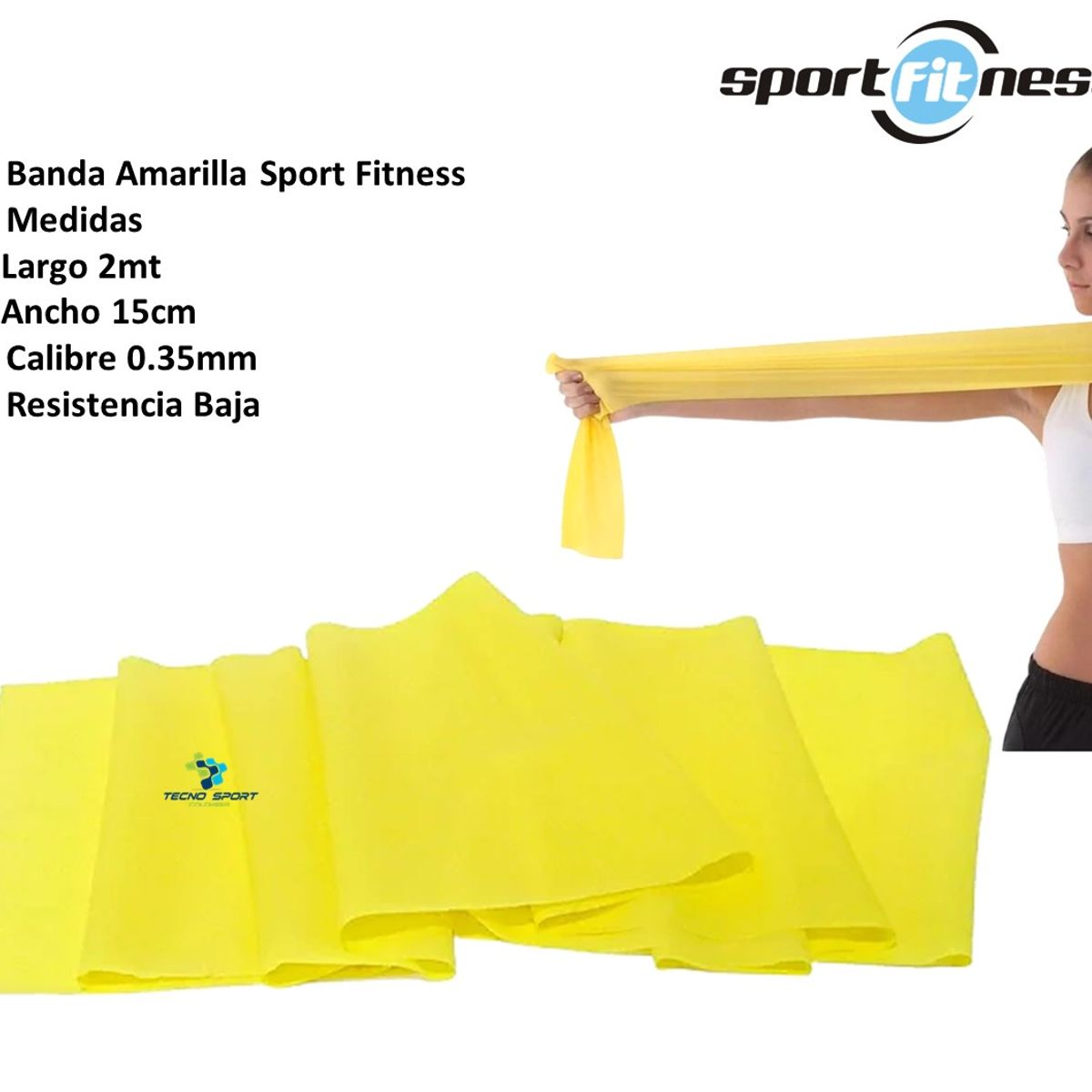 SPORT FITNESS - Banda Elastica Theraband Sportfitness Resistencia Baja 2mts