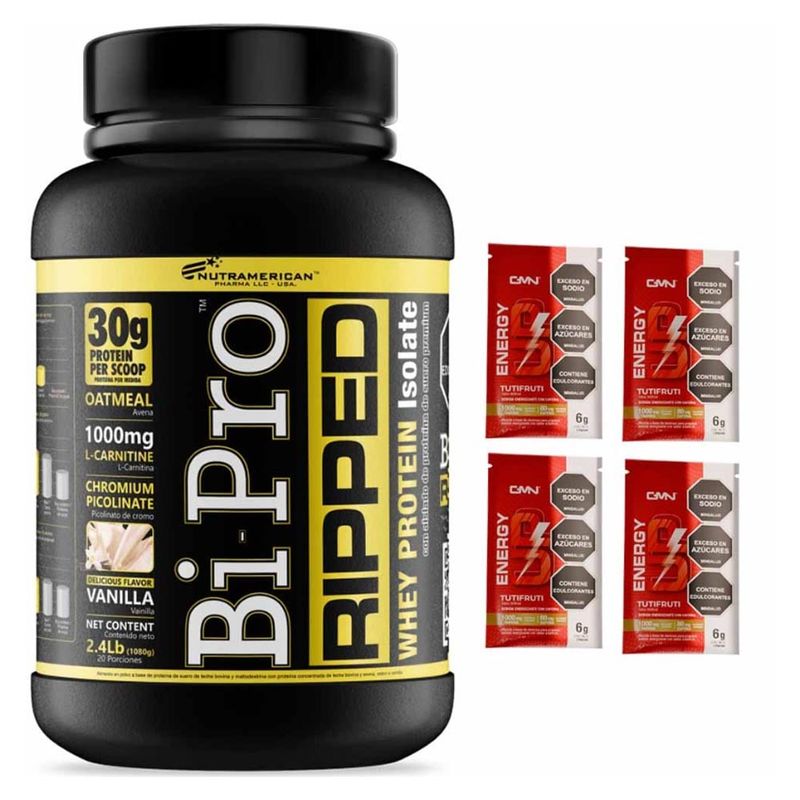 UPN - Proteina BiPro Ripped 2.4lb + 4 Energy up